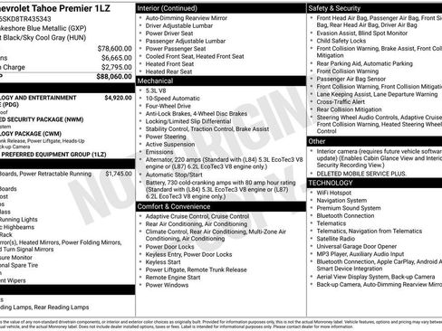 New 2026 Chevrolet Tahoe Premier AWD/4WD image 2
