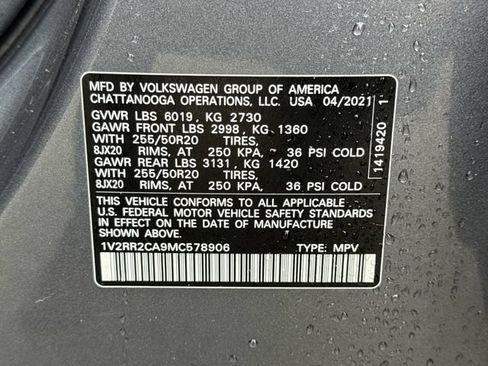 Used 2021 Volkswagen Atlas SE AWD/4WD image 17