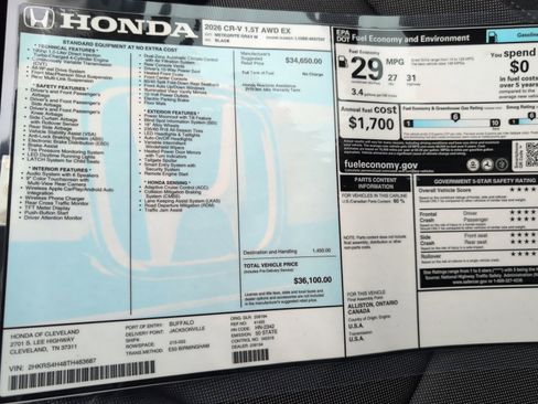 New 2026 Honda CR-V EX image 16