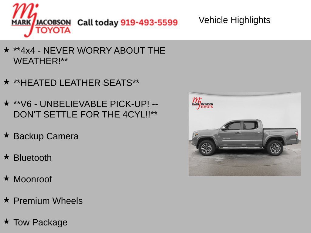 Used 2016 Toyota Tacoma Limited w/ Towing Package AWD/4WD image 5