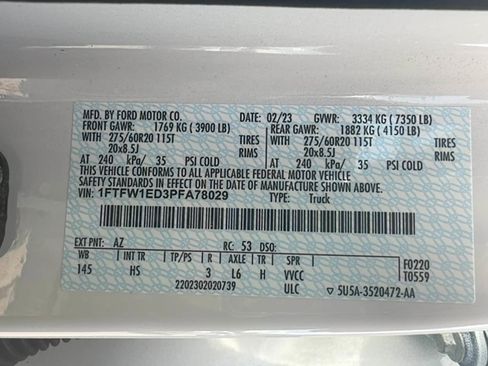 Used 2023 Ford F150 Lariat w/ Equipment Group 502A High AWD/4WD image 29