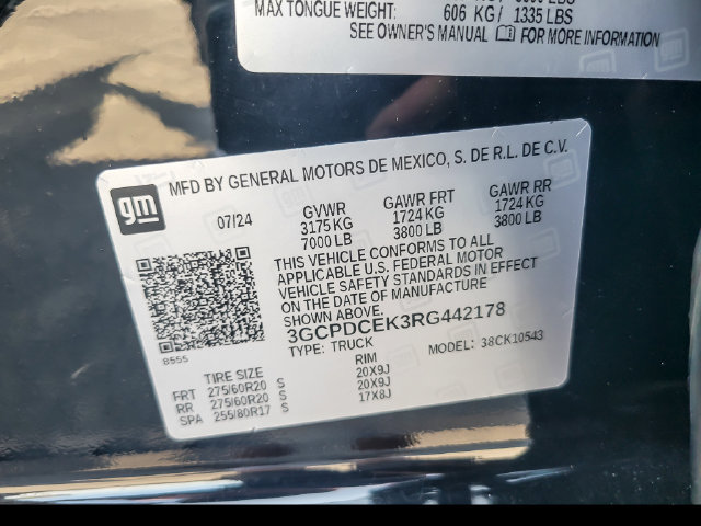 Certified 2024 Chevrolet Silverado 1500 Custom Trail Boss w/ Turbomax Blackout Package AWD/4WD image 25