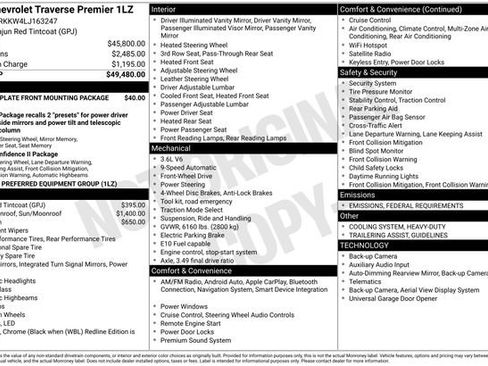 Used 2020 Chevrolet Traverse Premier image 40