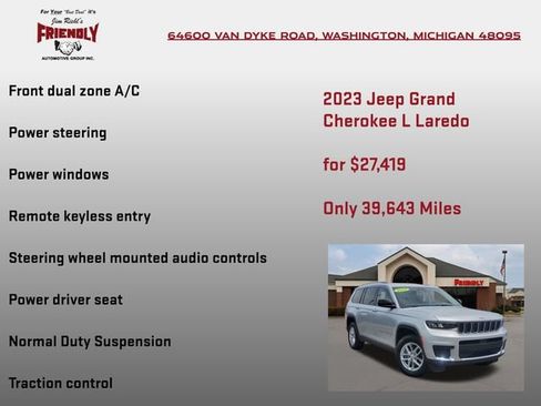 Used 2023 Jeep Grand Cherokee L Laredo w/ Luxury Tech Group I AWD/4WD image 15
