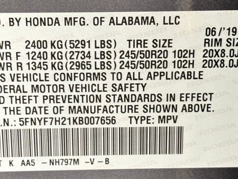 Used 2019 Honda Passport Sport image 46