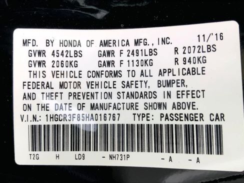 Used 2017 Honda Accord EX-L image 34