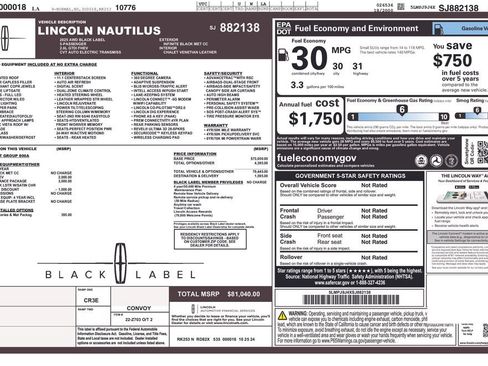 Certified 2025 Lincoln Nautilus Black Label w/ Jet Appearance Package AWD/4WD image 26