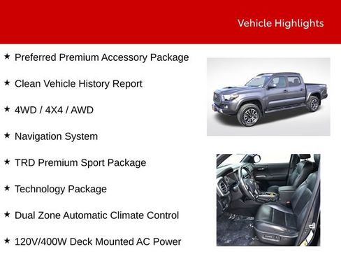 Used 2020 Toyota Tacoma TRD Sport w/ TRD Premium Sport Package image 9