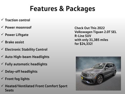 Used 2022 Volkswagen Tiguan SEL R-Line AWD/4WD image 13