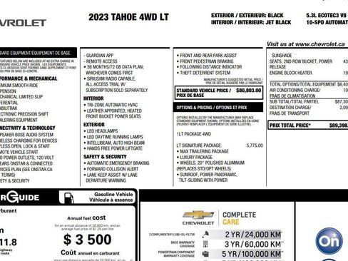 Used 2023 Chevrolet Tahoe LT image 2