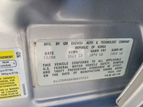 Used 2009 Chevrolet Aveo LT w/ Power and Convenience Package image 17