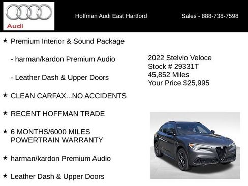 Used 2022 Alfa Romeo Stelvio Veloce AWD/4WD image 6