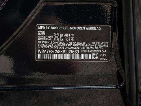 Used 2019 BMW 750i xDrive w/ M Sport Package AWD/4WD image 68