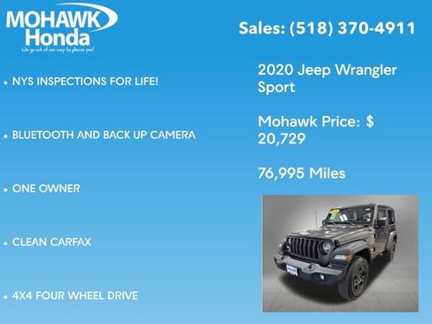 Used 2020 Jeep Wrangler Sport AWD/4WD image 7