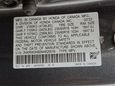 Certified 2022 Honda CR-V EX-L image 44
