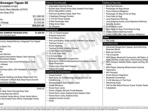 Certified 2024 Volkswagen Tiguan SE w/ Panoramic Sunroof Package FWD image 41