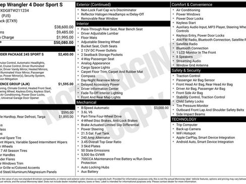 New 2026 Jeep Wrangler Sport S image 27