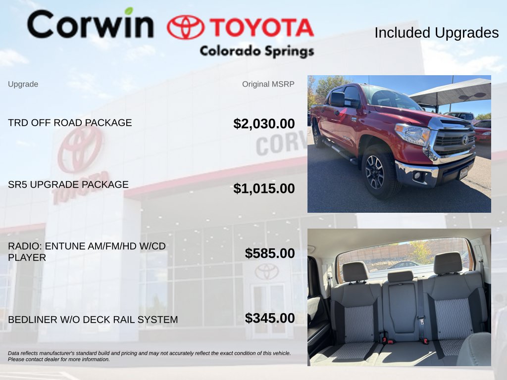 Used 2014 Toyota Tundra SR5 w/ TRD Off Road Package AWD/4WD image 7