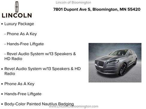 Used 2023 Lincoln Nautilus Reserve w/ Monochromatic Package AWD/4WD image 10