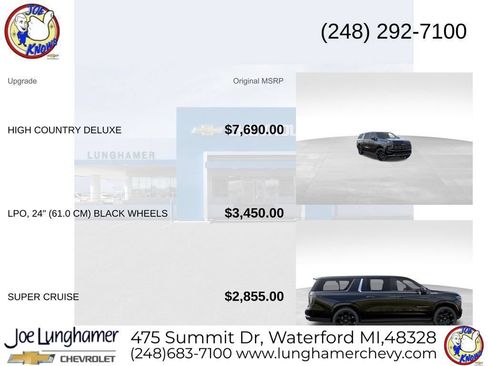 New 2026 Chevrolet Suburban High Country AWD/4WD image 9