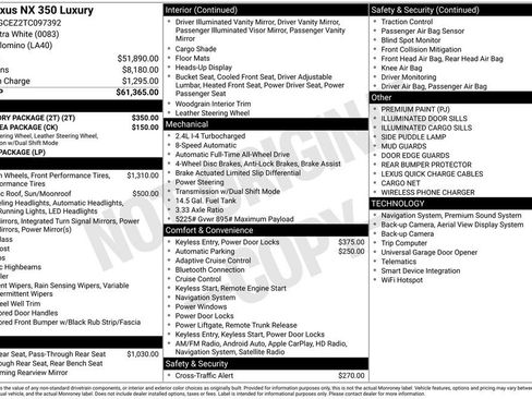 Used 2026 Lexus NX 350 AWD w/ Accessory Package (2T) image 2