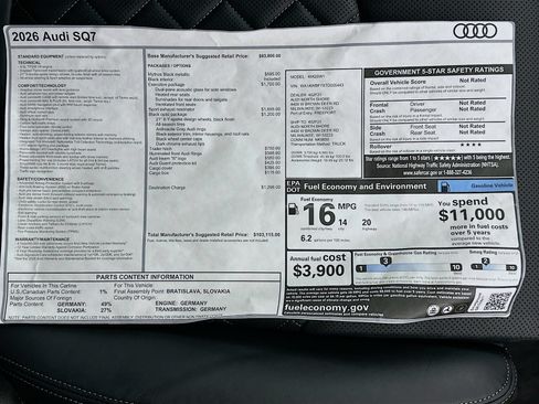 New 2026 Audi SQ7 Premium Plus AWD/4WD image 49