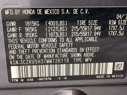 Certified 2021 Honda HR-V LX image 21