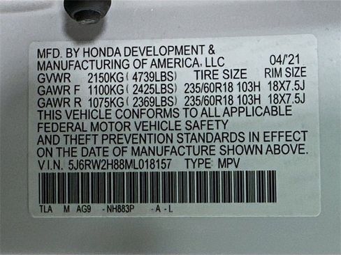 Certified 2021 Honda CR-V EX-L image 35