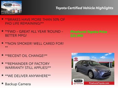 Certified 2025 Toyota Corolla LE w/ Convenience Package FWD image 36