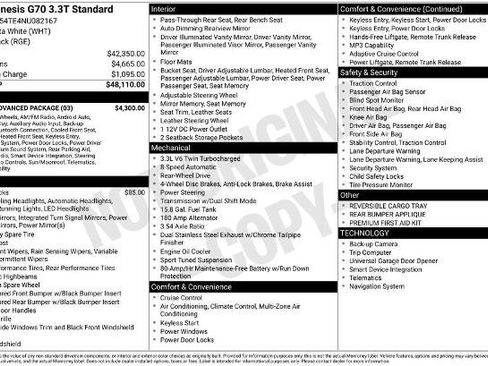 Used 2022 Genesis G70 3.3T w/ Sport Advanced Package image 2