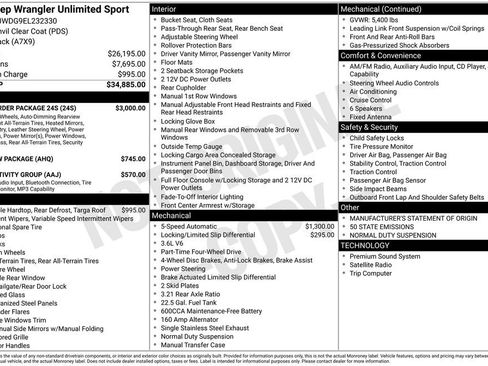Used 2014 Jeep Wrangler Unlimited Sport w/ Quick Order Package 24S AWD/4WD image 30