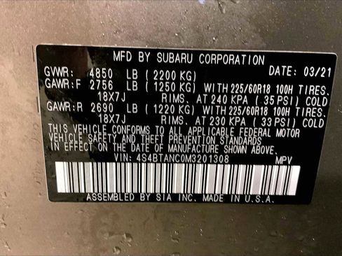 Certified 2021 Subaru Outback Limited image 33