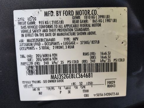 Used 2020 Ford EcoSport SE FWD image 33