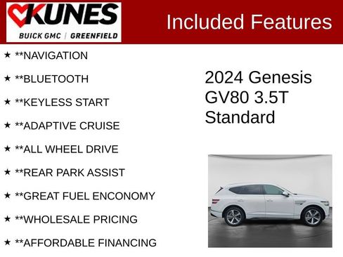 Used 2024 Genesis GV80 3.5T AWD/4WD image 3