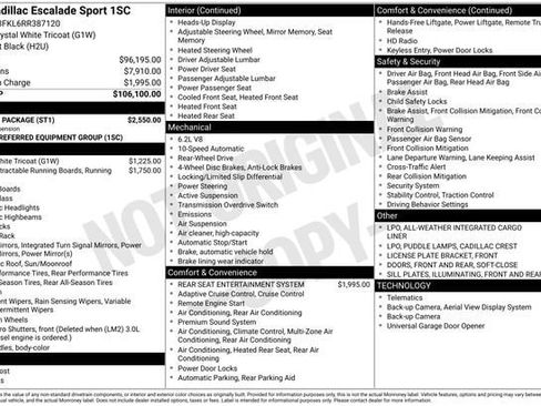 Certified 2024 Cadillac Escalade Sport w/ Touring Package RWD image 34