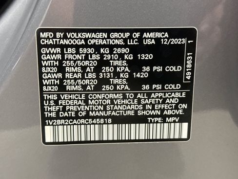 Used 2024 Volkswagen Atlas SEL AWD/4WD image 27