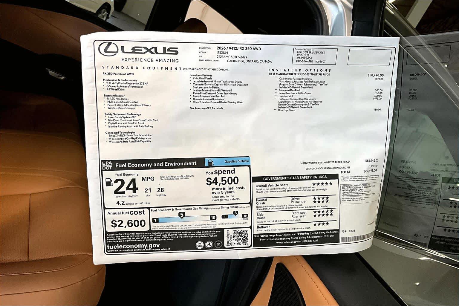 New 2026 Lexus RX 350 Premium Plus AWD/4WD image 14