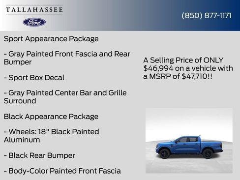 New 2026 Ford Ranger XLT w/ Equipment Group 301A High image 4