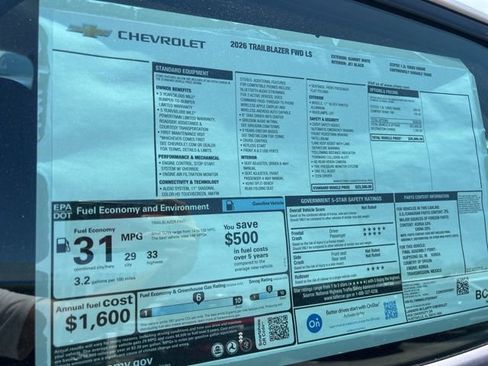 New 2026 Chevrolet TrailBlazer LS FWD image 31