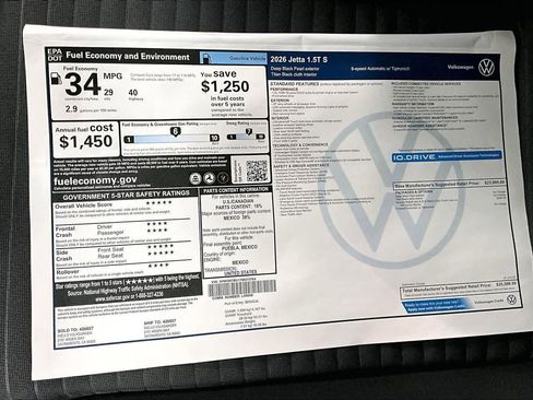 New 2026 Volkswagen Jetta S image 33