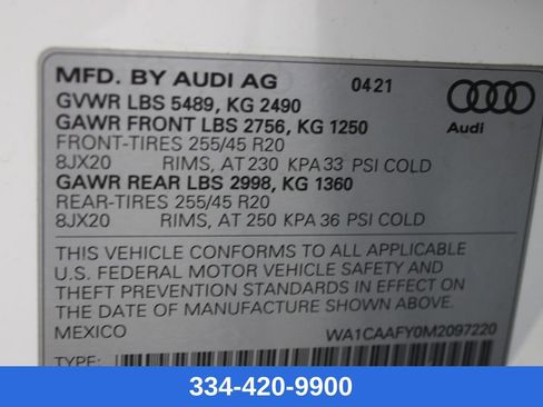 Used 2021 Audi Q5 Prestige w/ Prestige Package image 33