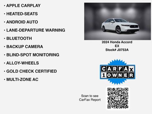 Used 2024 Honda Accord EX image 7