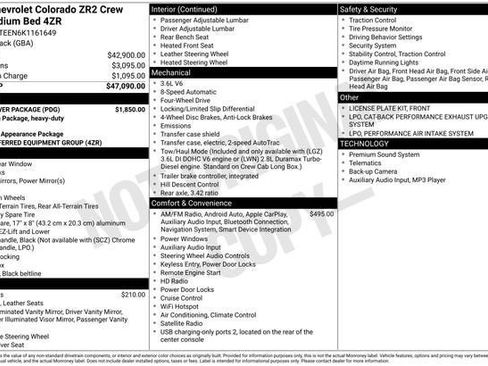 Used 2019 Chevrolet Colorado ZR2 w/ LPO, Power Package image 26