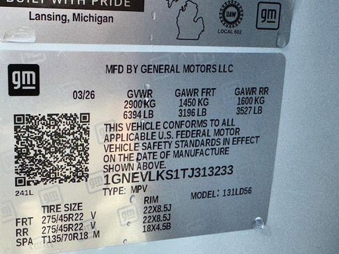 New 2026 Chevrolet Traverse RS AWD/4WD image 19