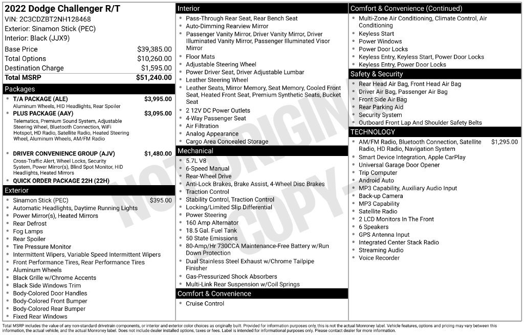 Used 2022 Dodge Challenger R/T w/ T/A Package RWD image 28