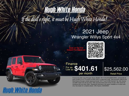 Used 2021 Jeep Wrangler Unlimited Sport AWD/4WD image 3