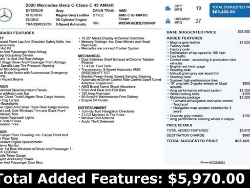 Used 2020 Mercedes-Benz C 43 AMG 4MATIC Coupe image 3