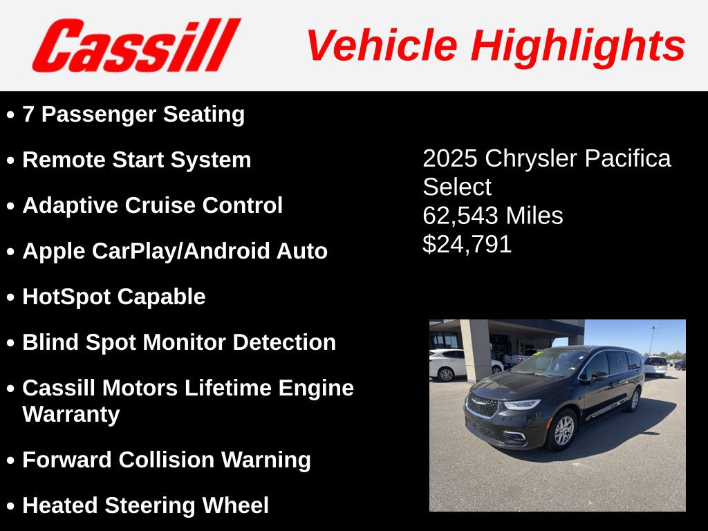 Used 2025 Chrysler Pacifica Select FWD image 3