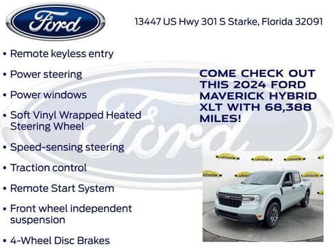 Certified 2024 Ford Maverick XLT w/ XLT Luxury Package FWD image 32