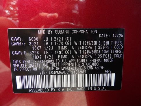 Certified 2026 Subaru Ascent Premium AWD/4WD image 32